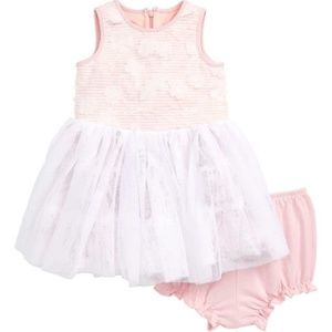 USED once - baby pastourelle by pippa & Julie floral tutu dress size 24M